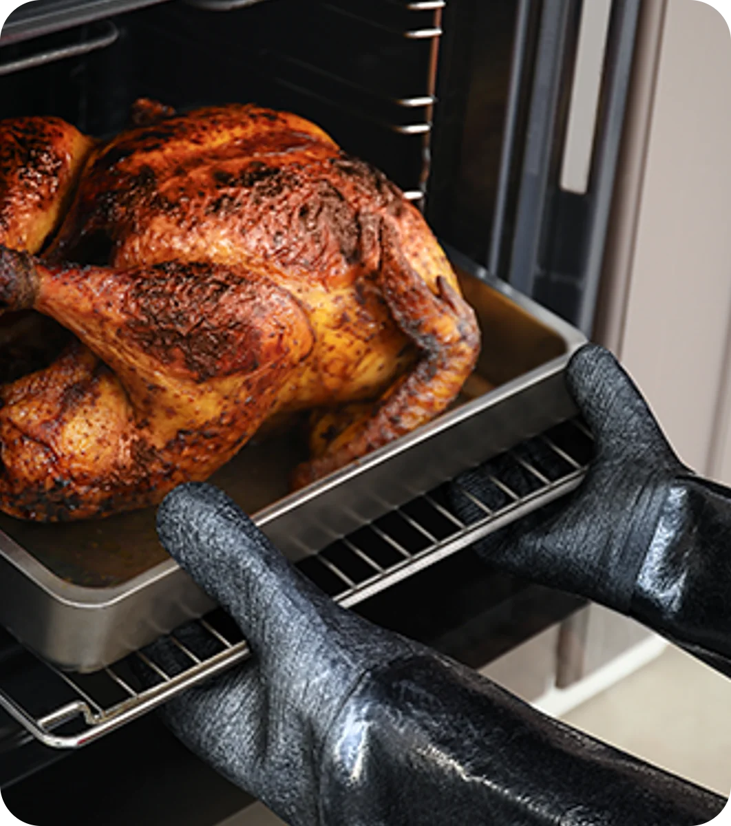 TempPro TP100 Waterproof BBQ Gloves — 932°F Heat-Resistant, 14