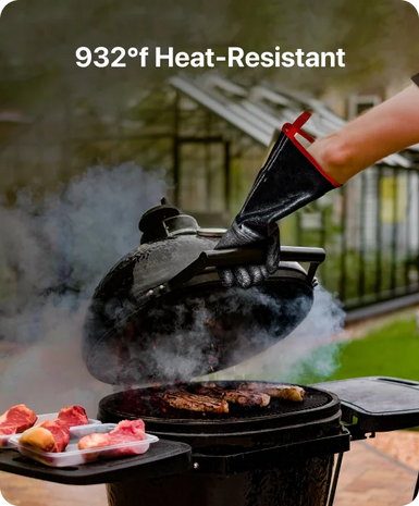 TempPro TP100 Waterproof BBQ Gloves — 932°F Heat-Resistant, 14" Sleeves