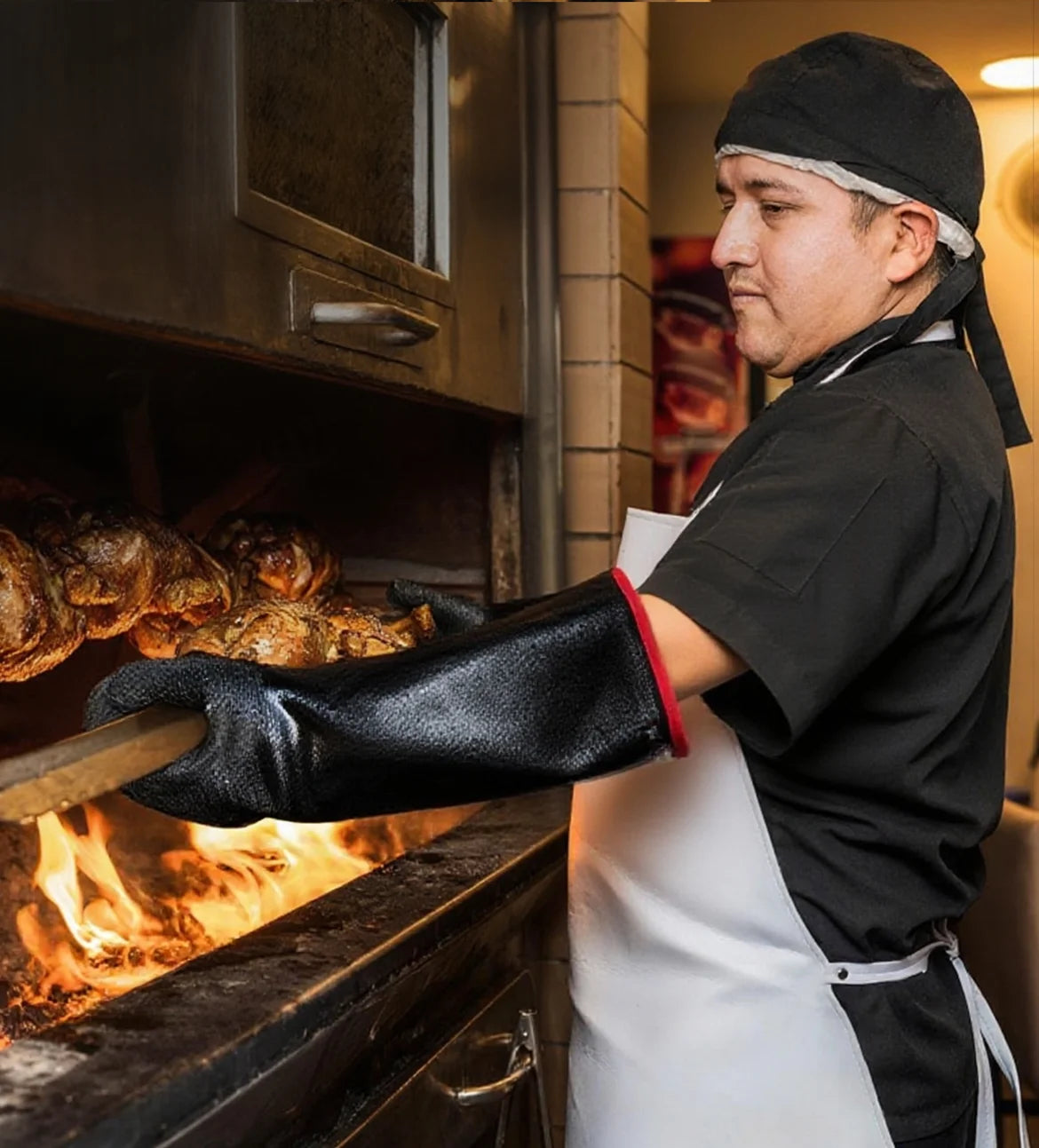 TempPro TP100 Waterproof BBQ Gloves — 932°F Heat-Resistant, 14
