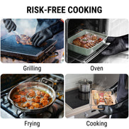 TempPro TP100 Waterproof BBQ Gloves — 932°F Heat-Resistant, 14" Sleeves