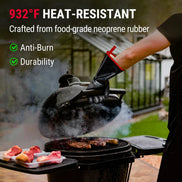 TempPro TP100 Waterproof BBQ Gloves — 932°F Heat-Resistant, 14" Sleeves