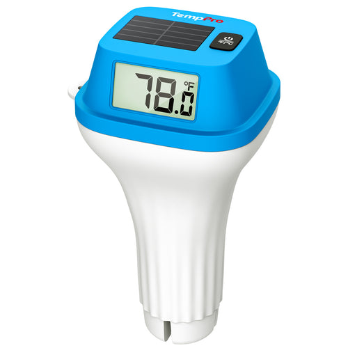 Thermomètre de piscine flottant solaire TempPro TempAir CORE TP111 - Étanche IPX8, double écran LCD