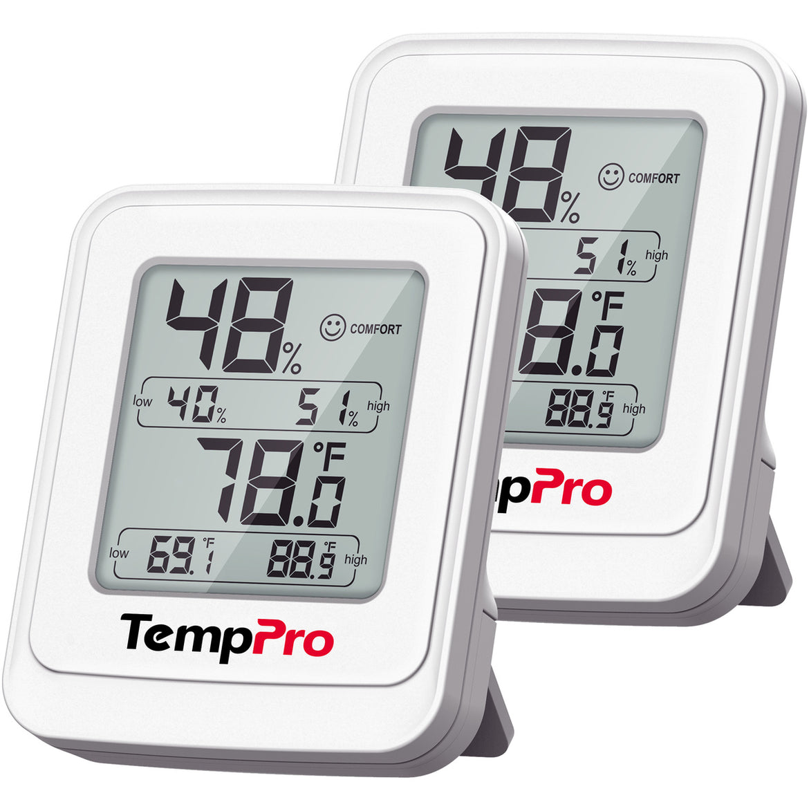 TempPro TempAir CORE TP150 Greenhouse Thermometer & Hygrometer — ±1°F/±2% RH, 24h Max/Min