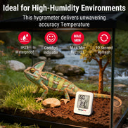 TempPro TempAir CORE TP150 Greenhouse Thermometer & Hygrometer — ±1°F/±2% RH, 24h Max/Min