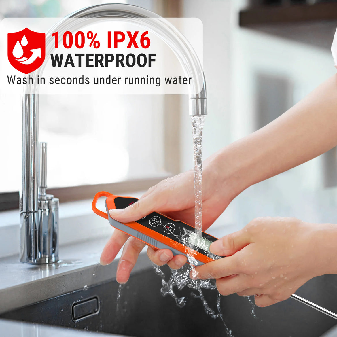 Termómetro de carne de lectura instantánea TempPro TempSwift CORE TP15H — Digital, resistente al agua