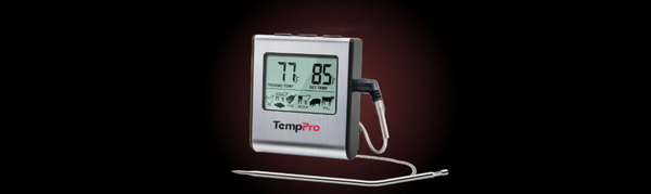 TempPro TempTrack CORE TP16 Leave-In Meat Thermometer — Oven & Grill Safe, Programmable Alarm