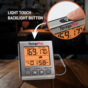 Thermomètre à viande TempPro TempTrack CORE TP16S à laisser en place — Sonde compatible four avec alarme intelligente