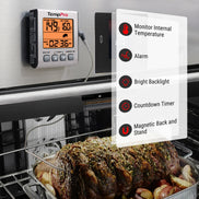 Thermomètre à viande TempPro TempTrack CORE TP16S à laisser en place — Sonde compatible four avec alarme intelligente