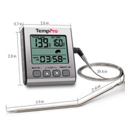 Thermomètre à viande TempPro TempTrack CORE TP16S à laisser en place — Sonde compatible four avec alarme intelligente