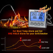 Thermomètre à viande TempPro TempTrack PLUS TP17 – Utilisation au four et sur le grill, avec minuterie et alarme