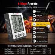 Termómetro para carne TempPro TempTrack ELITE TP17H con sonda, con 4 sondas