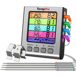 TempPro TP17 Leave-In Meat Thermometer - 4 Probes