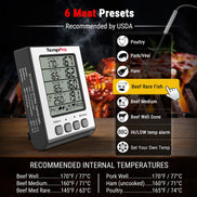 TempPro TempTrack ELITE TP17H Leave-In Meat Thermometer - 4 Probes