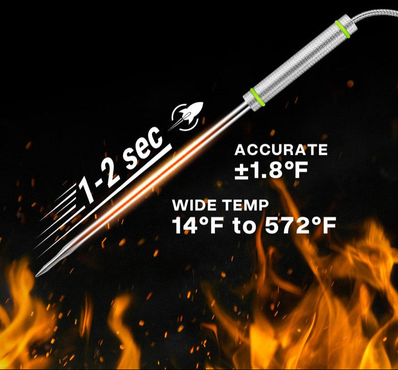 TempPro TP17 Leave-In Meat Thermometer - 4 Probes