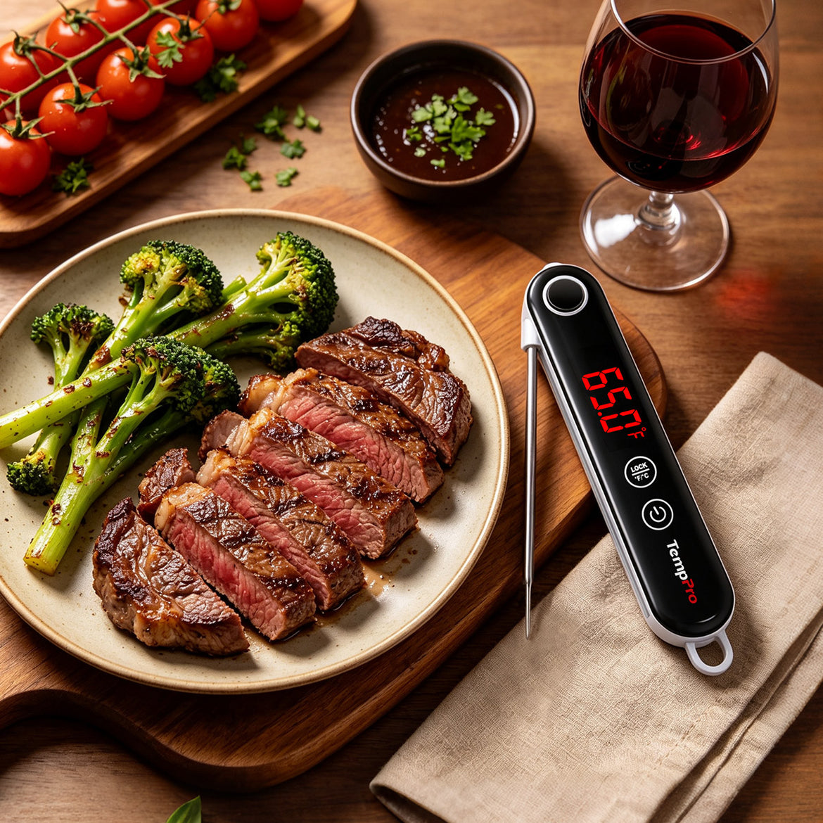 Thermomètre à viande à lecture instantanée TempPro TempSwift ELITE TP18S — Numérique ultra-rapide, rétroéclairé