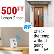 TempPro TempAir PLUS TP200B Wireless Indoor Outdoor Thermometer - Up to 4 Locations, 500ft