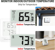 TempPro TempAir PLUS TP200B Wireless Indoor Outdoor Thermometer - Up to 4 Locations, 500ft