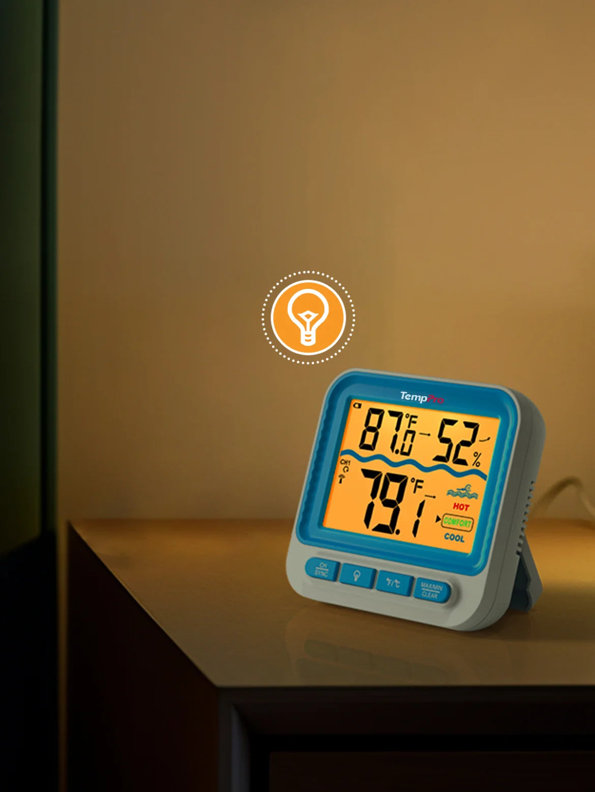 Thermomètre de piscine numérique sans fil ThermoPro TP211B de 152 m