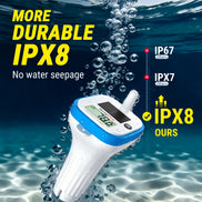 Thermomètre de piscine solaire sans fil TempPro TempAir PLUS TP212B - Portée de 150m, étanche IPX8