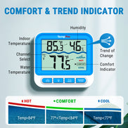 Thermomètre de piscine solaire sans fil TempPro TempAir PLUS TP212B - Portée de 150m, étanche IPX8