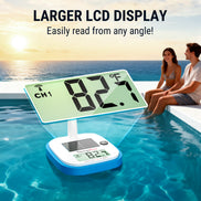 Thermomètre de piscine solaire sans fil TempPro TempAir PLUS TP212B - Portée de 150m, étanche IPX8