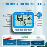 Thermomètre de piscine solaire sans fil TempPro TempAir PLUS TP212B - Portée de 150m, étanche IPX8