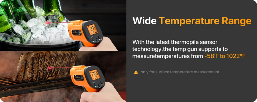 Pistola Termómetro Infrarrojo TempPro TempScan CORE TP30 — Temperatura de Superficie sin Contacto, D:S 12:1