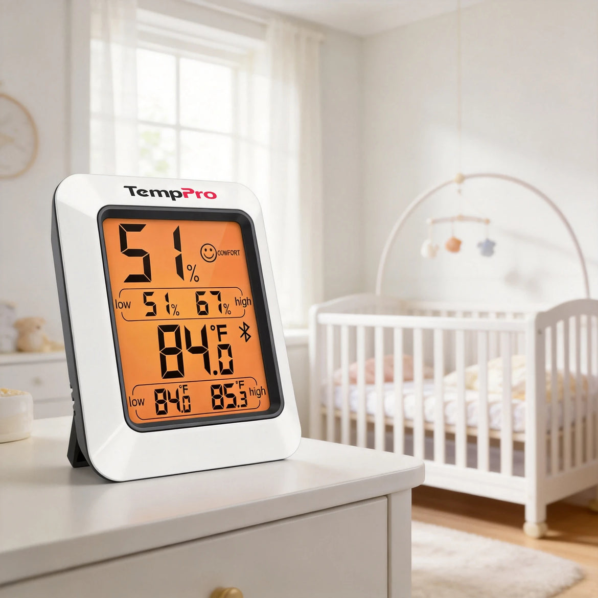 Termohigrómetro Bluetooth TempPro TempAir ELITE TP350 — Alcance de 80 m, Almacenamiento de datos de 2 años
