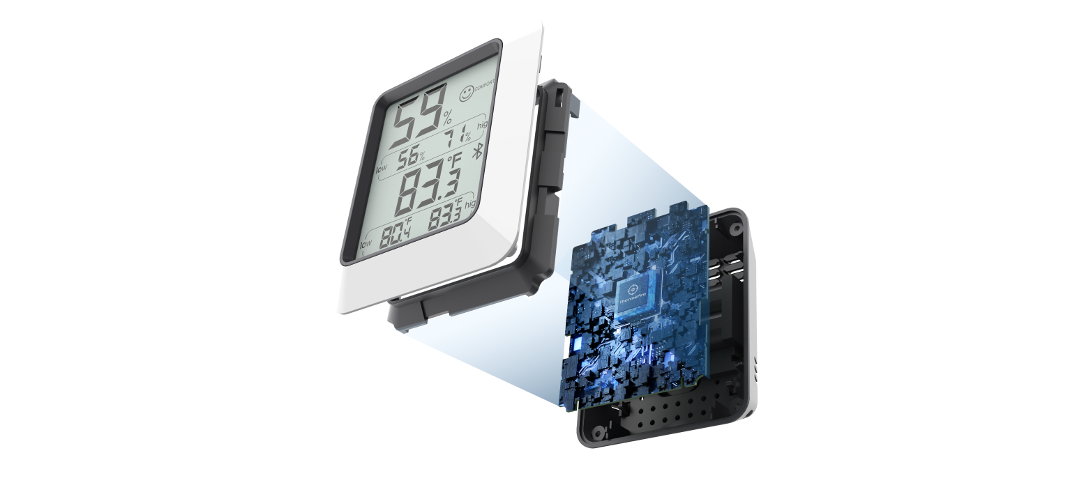 TempPro TP350 Bluetooth Hygrometer & Thermometer — 260ft Range, 2-Year Data Storage