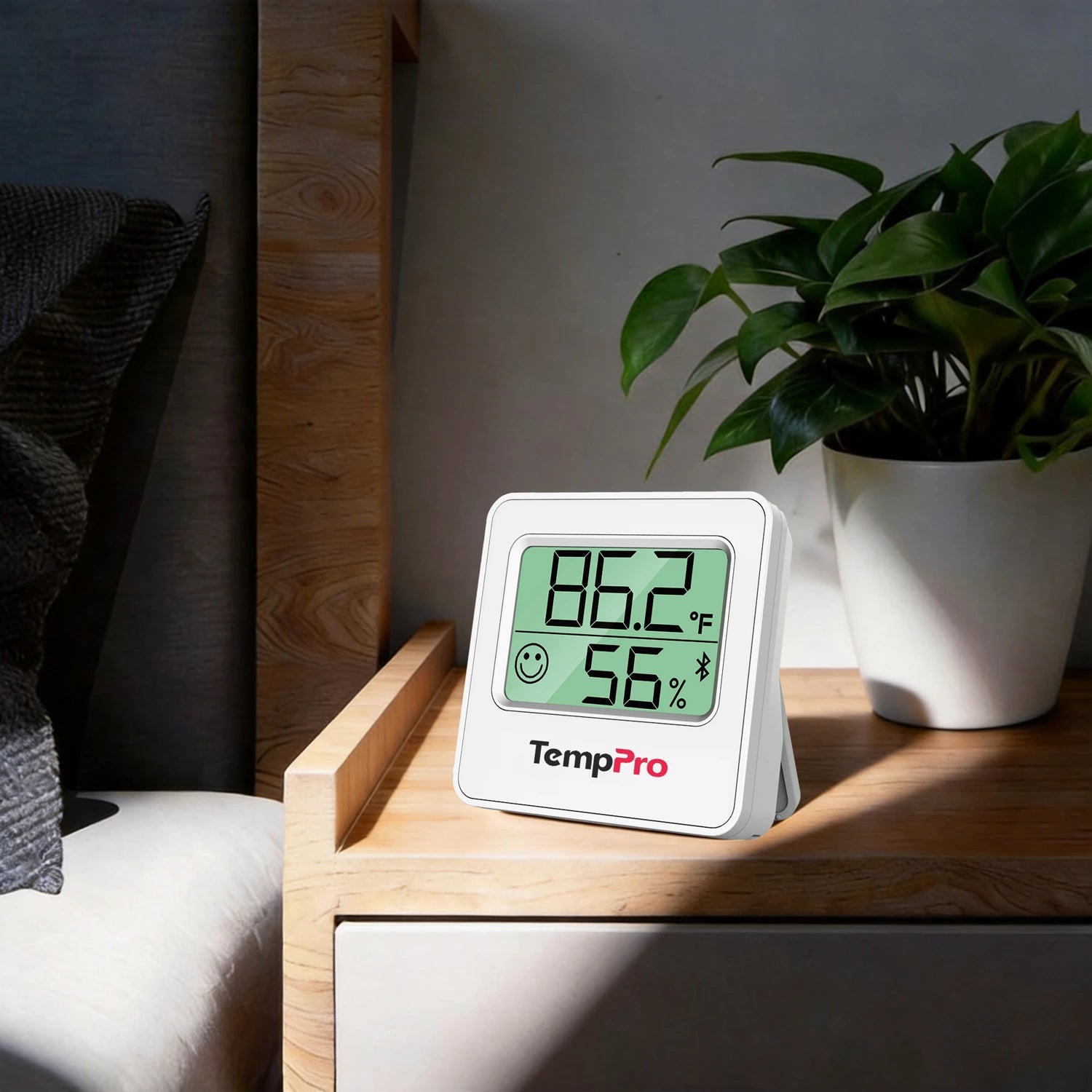 TempPro TP357 Bluetooth Indoor Hygrometer & Thermometer — 260ft Range, Instant Alerts