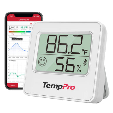 Thermomètre et hygromètre d'intérieur Bluetooth TempPro TempAir ELITE TP357 — Portée de 80 m, alertes instantanées