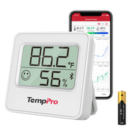 Thermomètre et hygromètre d'intérieur Bluetooth TempPro TempAir ELITE TP357 — Portée de 80 m, alertes instantanées