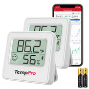 Thermomètre et hygromètre d'intérieur Bluetooth TempPro TempAir ELITE TP357 — Portée de 80 m, alertes instantanées