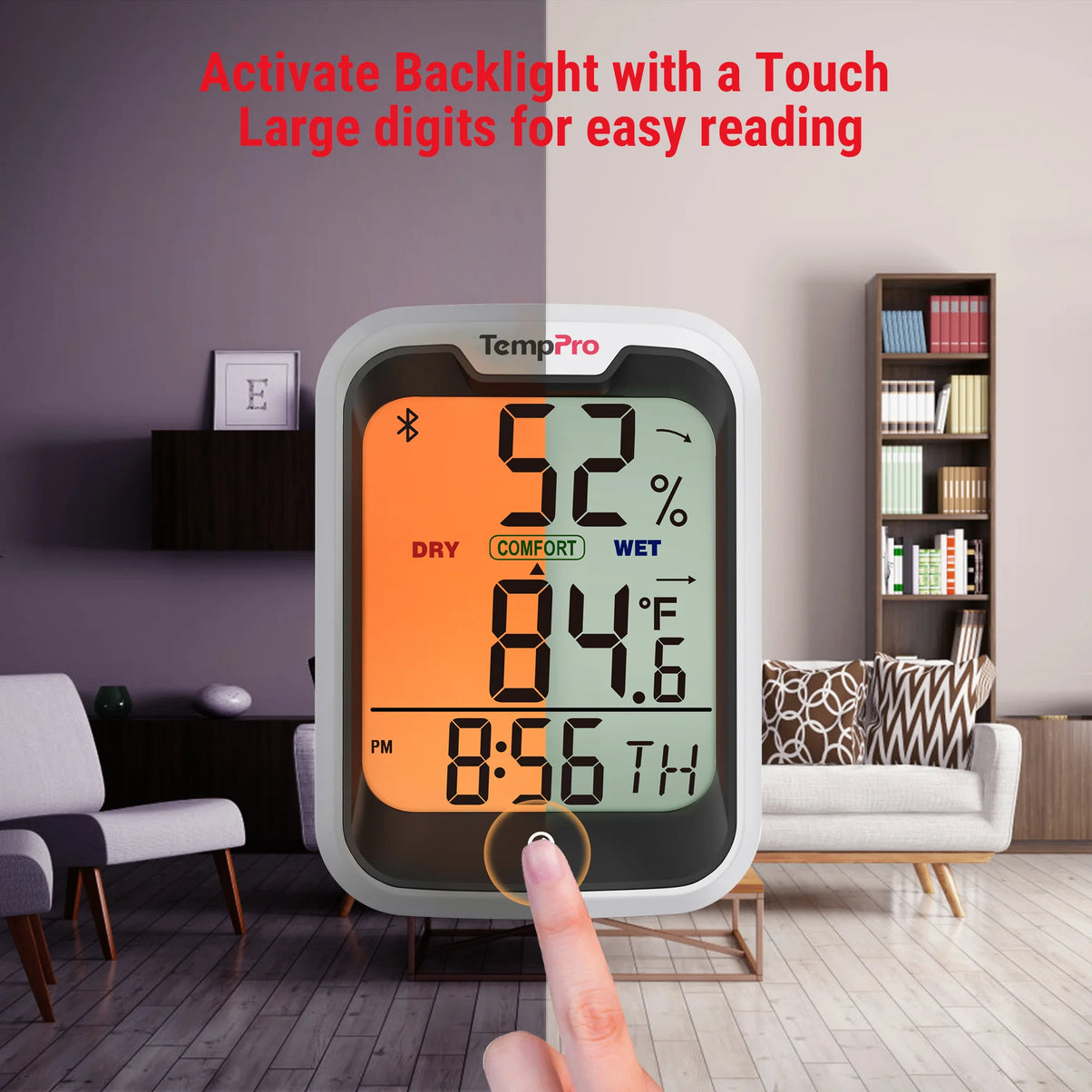 TempPro TP358 Bluetooth Hygrometer + TP49B Mini Hygrometer 3-Pack — Indoor Temperature & Humidity Monitor