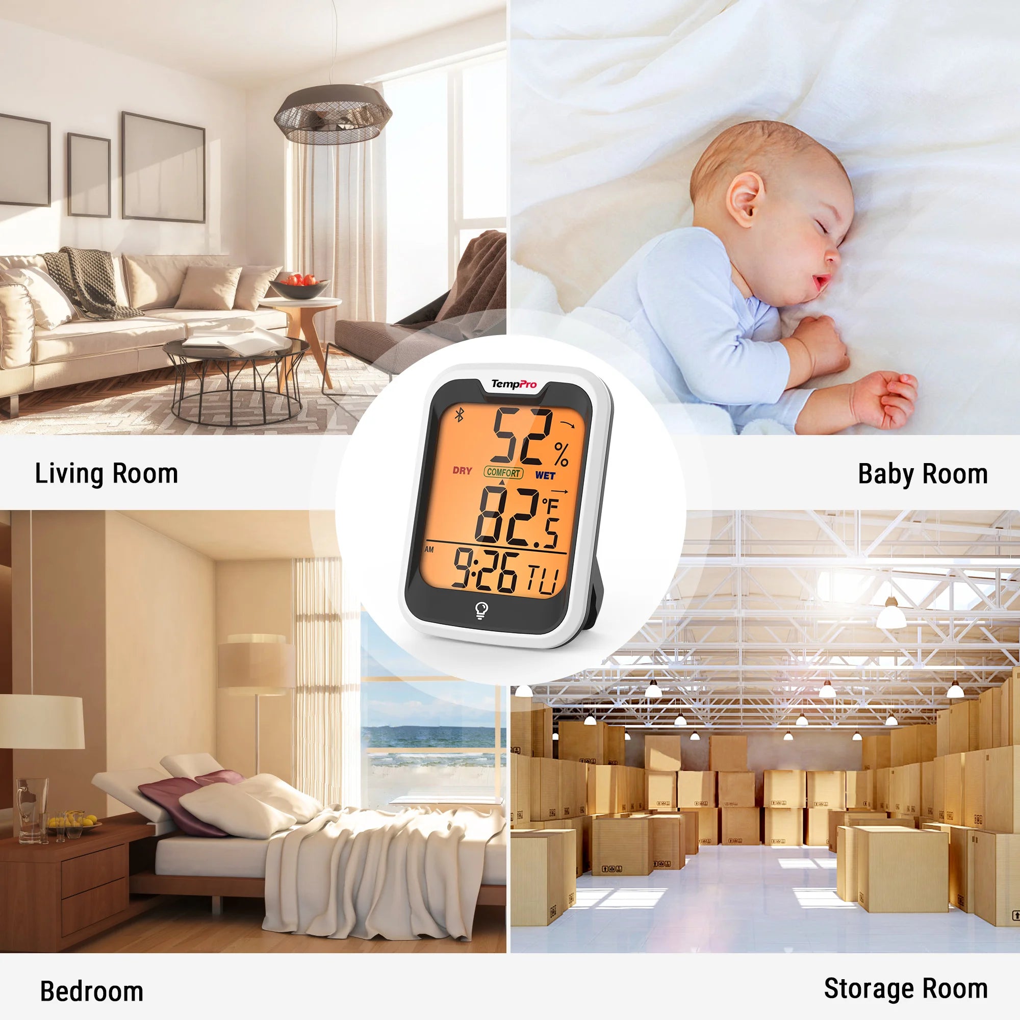 TempPro TP920 Bluetooth Meat Thermometer + TP620 Instant-Read Thermometer + TP358 Hygrometer — Bundle