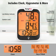 TempPro TP920 Bluetooth Meat Thermometer + TP620 Instant-Read Thermometer + TP358 Hygrometer — Bundle