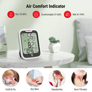 TempPro TempAir ELITE TP358 Bluetooth Indoor Hygrometer & Thermometer — 260ft Range, Smart App