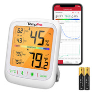 Termohigrómetro y termómetro Bluetooth para interiores TempPro TempAir ELITE TP359 — Alcance de 80 m, aplicación inteligente
