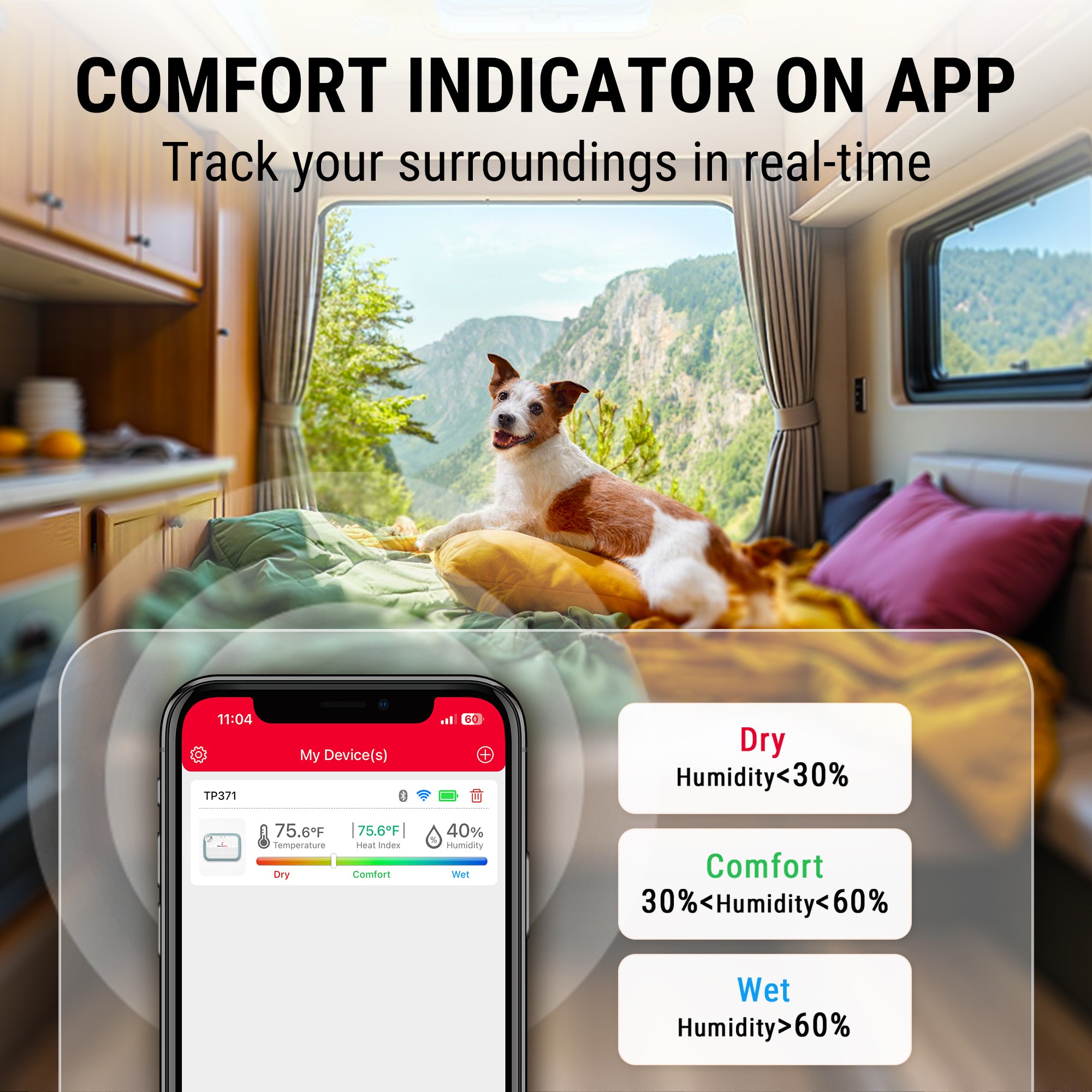 TempPro TP371 WiFi Hygrometer Thermometer