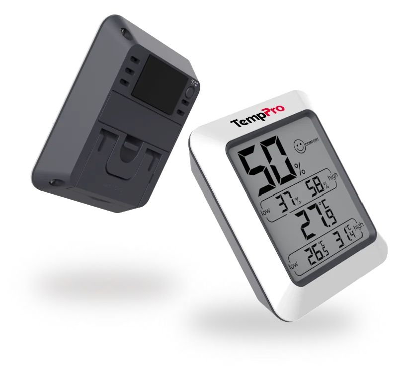 TempPro TP50 Digital Indoor Thermometer & Hygrometer — Calibratable, Large Backlit