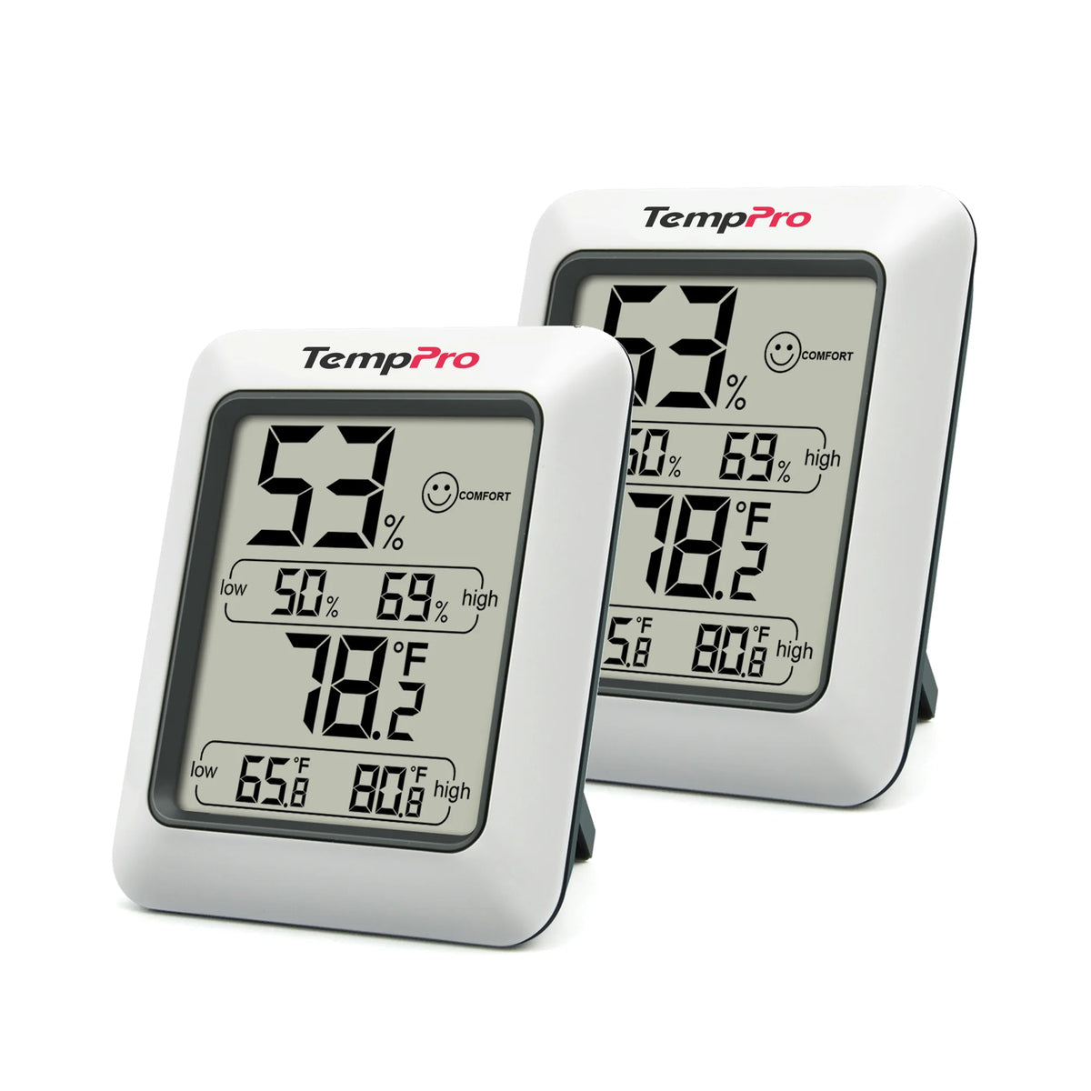 TempPro TempAir CORE TP50 Digital Indoor Thermometer & Hygrometer — Calibratable, Large Backlit