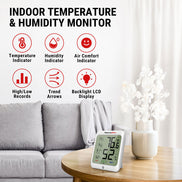 TP53 Lot de 2 thermomètres hygromètres d'intérieur