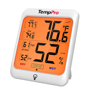 Termómetro e higrómetro para interiores TempPro TempAir CORE TP53 — ±0.6 °C/±2 % HR, indicador de confort