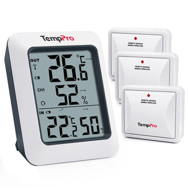 Thermomètre et hygromètre sans fil TP60B avec 3 capteurs