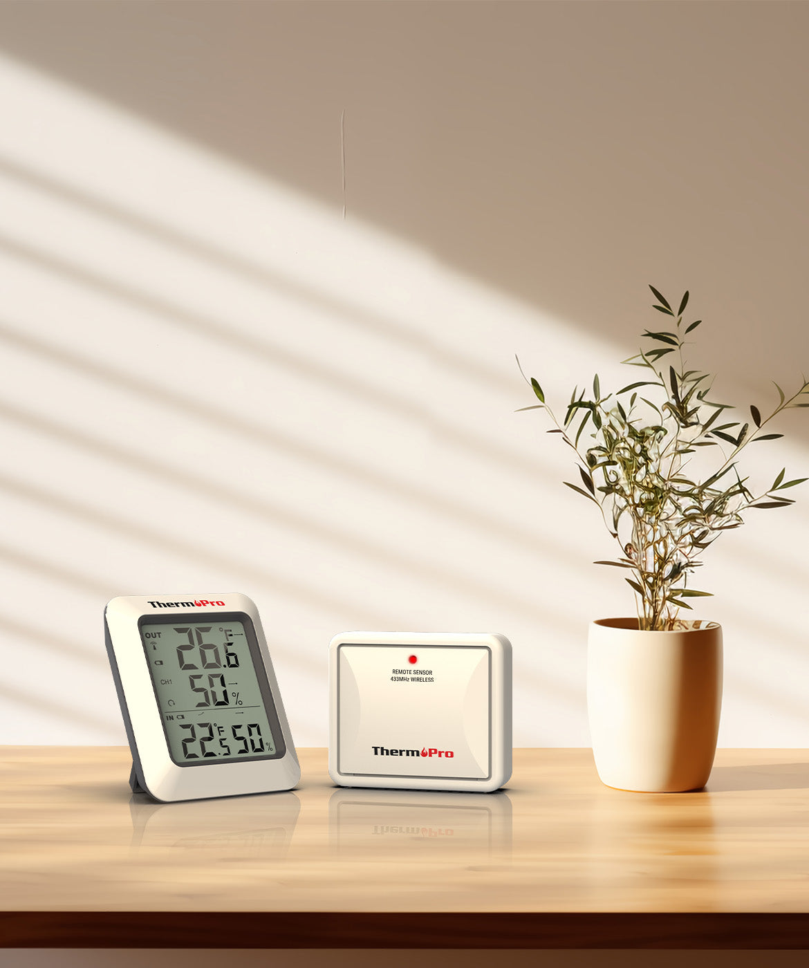 Thermomètre et hygromètre sans fil TP60B avec 2 capteurs