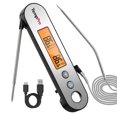 Termómetro de carne TempPro TempSwift PLUS TP610 sin necesidad de extracción — Sonda apta para horno, Alarma instantánea