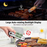TempPro TempSwift PLUS TP610 Leave-In Meat Thermometer — Oven-Safe Probe, Instant Alarm