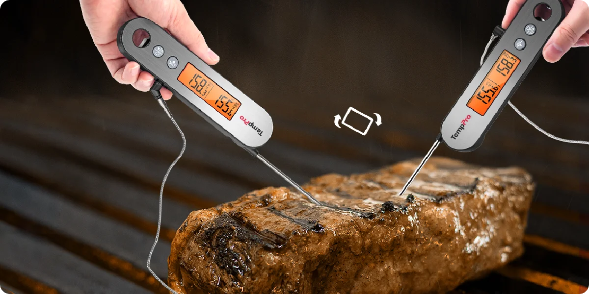 TempPro TP610 Leave-In Meat Thermometer — Oven-Safe Probe, Instant Alarm