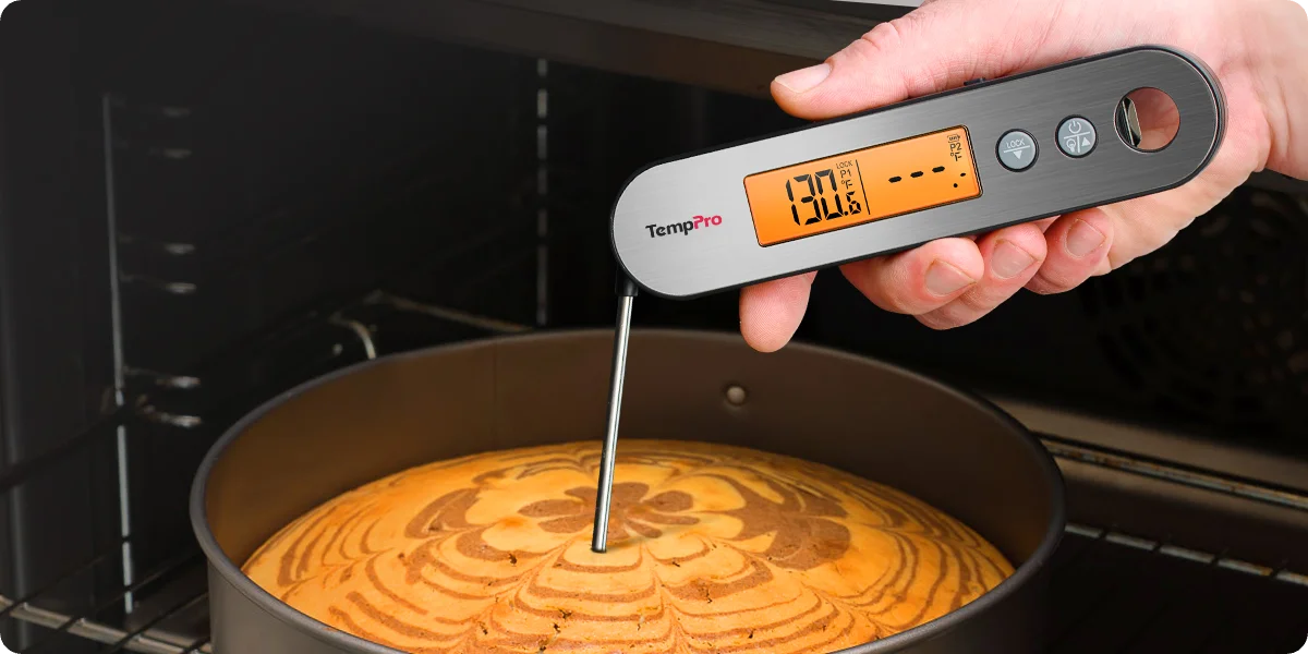 TempPro TP610 Leave-In Meat Thermometer — Oven-Safe Probe, Instant Alarm