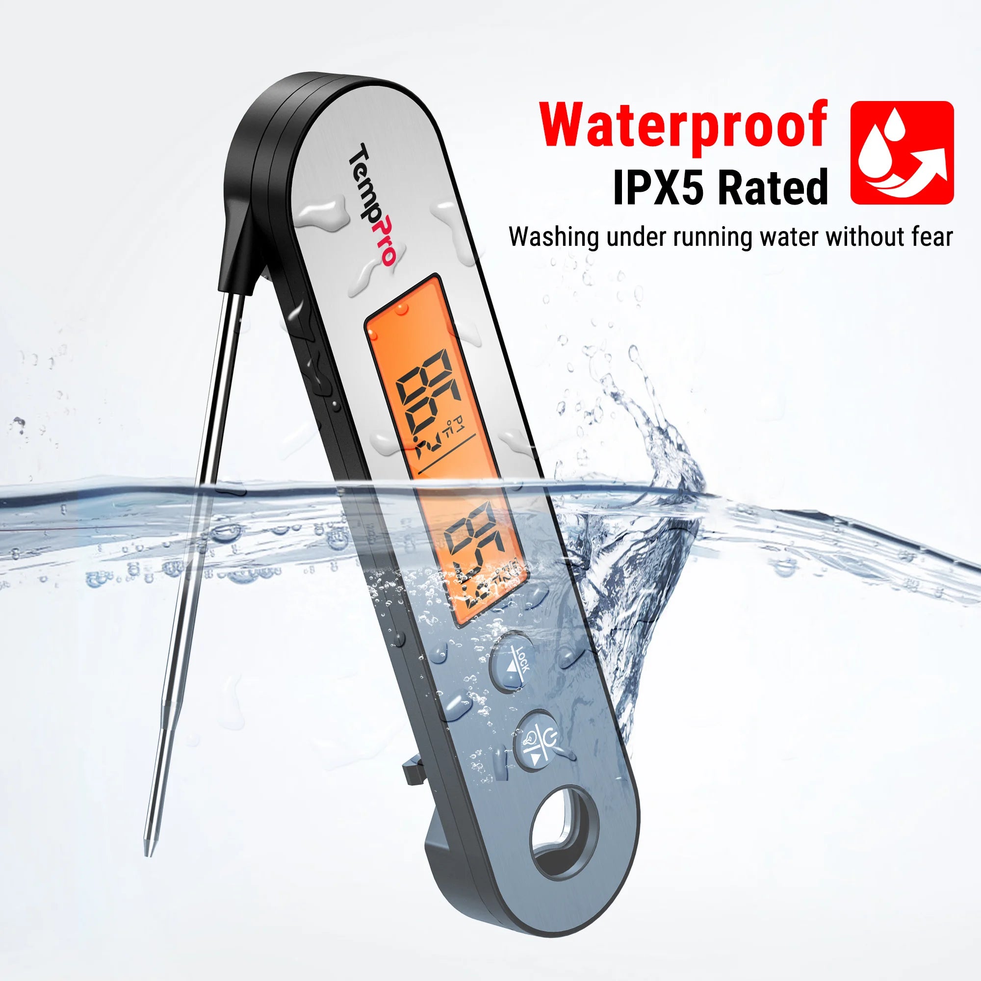 TempPro TP610 Leave-In Meat Thermometer — Oven-Safe Probe, Instant Alarm